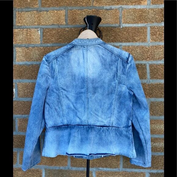 Rebecca taylor DENIM PEPLULM JACKET size 12 - Picture 2 of 9